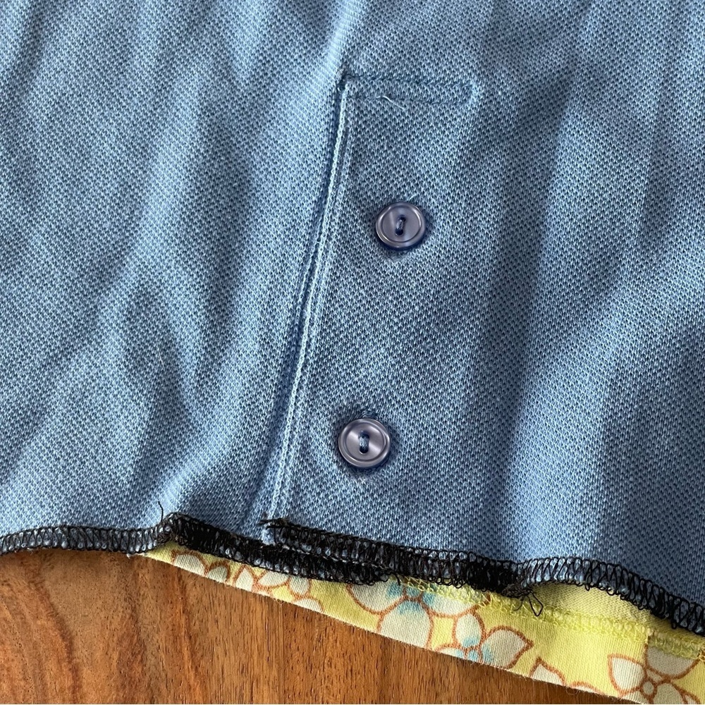 Do-Over Designs Y2K Vintage Blue Yellow Shark‎ Upcycled Tee Circle Skirt sz M - Picture 4 of 12